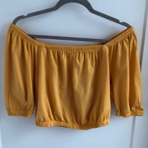 Aritzia off the shoulder crop top